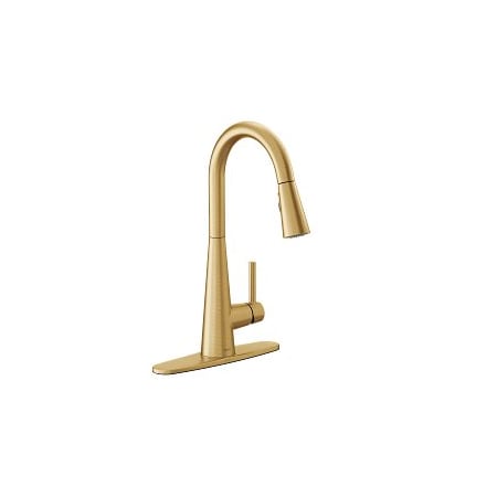 Brushed Gold One-Handle Pulldown Kitchen Faucet